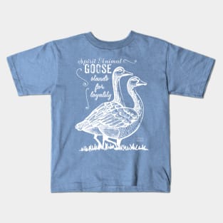 Spirit animal - goose - weiß Kids T-Shirt